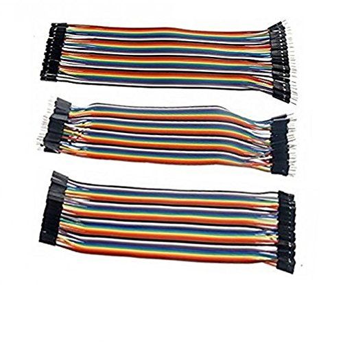 Female to Female Jumper Wire (Multicolor, 10cm Length) - 40 Pack