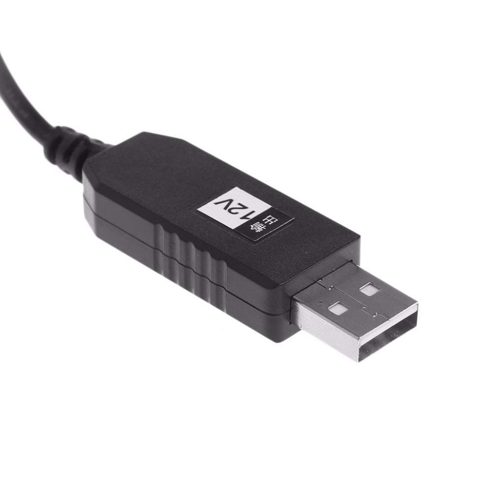 USB DC 5V zu 12v 2,1x5,5 mm rechtwinklige Stecker Step Up Adapterkabel für  Router